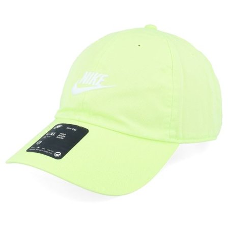 Nike - Grön unconstructed Keps - Club Cap Futura Wsh L Lemon Twist/White Dad Cap @ Hatstore
