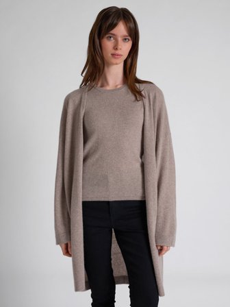 Kashmina - Kashmircardigan "Magni" - Toast - Size L