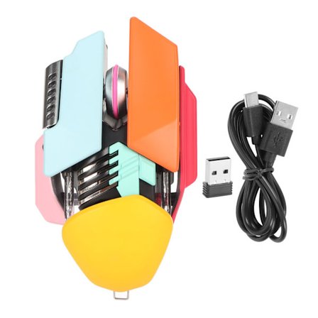 Bluetooth Mus Bluetooth 5.0 3.0 2.4GHZ 3 Tilstandsforbindelse Lydløs 4 Justerbar DPI RGB Genopladelig Gaming Mus til PC Farverig