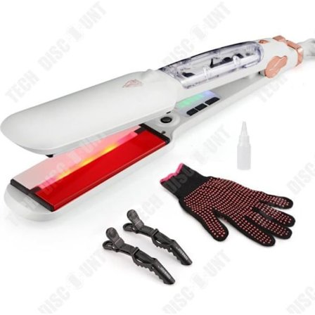 Hårstrainer - TD - Infraröd ånga - Keramik - Dubbel användning - Justerbar temperatur