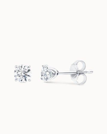 Labbodlad Diamantörhängen Sophie 18K Platina 2x0.25 Carat - Smycken från Vanbruun
