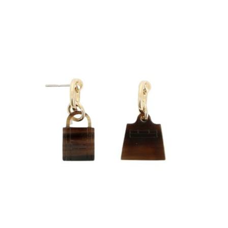 Hermès Vintage Pre-Owned Ear Earrings Amulette Le Broadier Gul, Dame Vintage Smykker, Størrelse: ONE Size