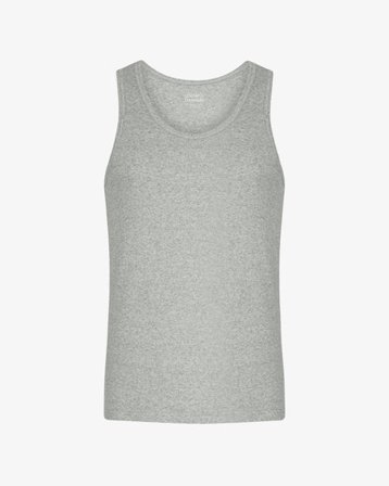 Organic Rib Tank Top - Heather Grey - Male - XS - Sustainable material - Ethical production