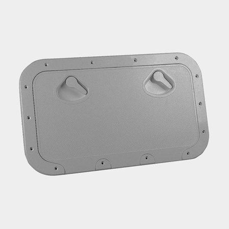 Inspektionslucka Nuova Rade Classic, rektangulär, 355 x 600 mm, med vred, grå