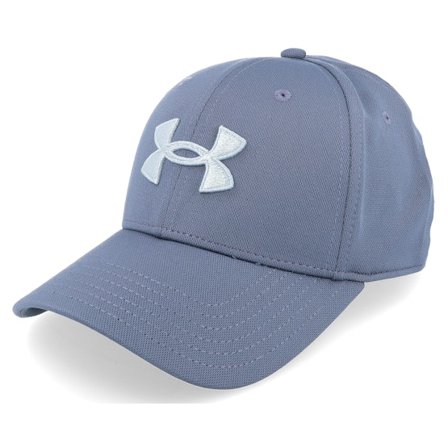 Under Armour - Blau Flexfit Cap - Blitzing Downpour Gray Flexfit @ Hatstore