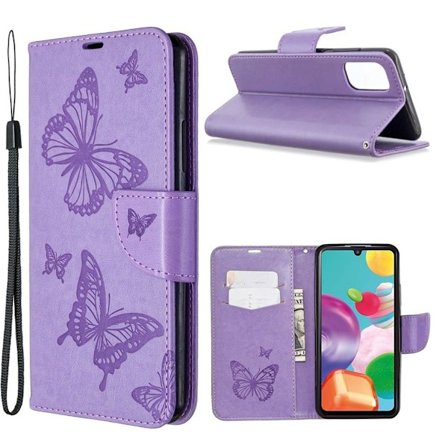 Butterfly Samsung Galaxy A41 kotelot - Violetti