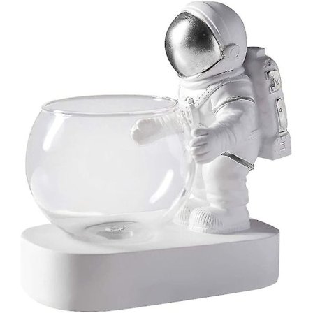 Astronaut Plantepotte, Rummands Glasvase Med LED Lys Nordisk Moderne Sukkulente Blomst Pot Kreativ De