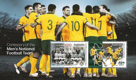 Australien - 100-års jubilæum for herrelandsholdeti fodbold - Postfrisk miniark