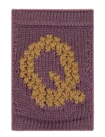 Knitted Letter Q, Rose Home Kids Decor Decoration Accessories/details Lilla Smallstuff*Betinget Tilbud