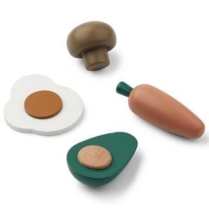 Liewood Green Multi Mix Fernandes Play Food One Size - Role play - One size - Green - Kitchen accessories
