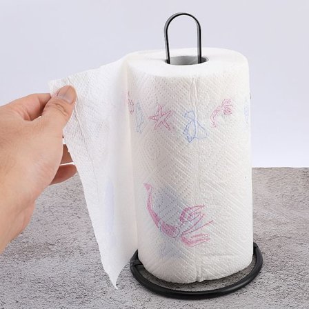 1 kpl musta paperitelineen pidike, keittiöpaperitelineen pidike, Stainl