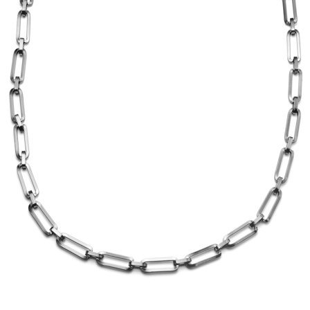 Collier chaîne en acier argenté Connor Amager pour hommes - Chaînes en acier