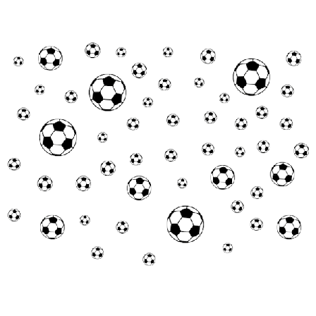 Jalkapalloaiheisia seinätarroja, seinätarra ikkunaseinälle, seinäkoriste