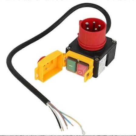 KOA7 Apparatbrytare Maskinbrytare 380/400V 3 Faser med Kabel och Fasvändare Inklusive Kombinerad Nödstoppsflik [DB]