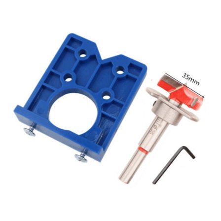 35MM gångjärnsborr set dolda gångjärnsborr guide borr lokaliseringsverktyg för skåpgångjärn och monteringspaneler, för träbearbetning