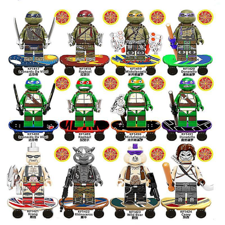 Teenage Mutant Ninja Turtles 12 Byggeklosser Ninja Minifigurer Sammensetning Byggeklosser Leker S db