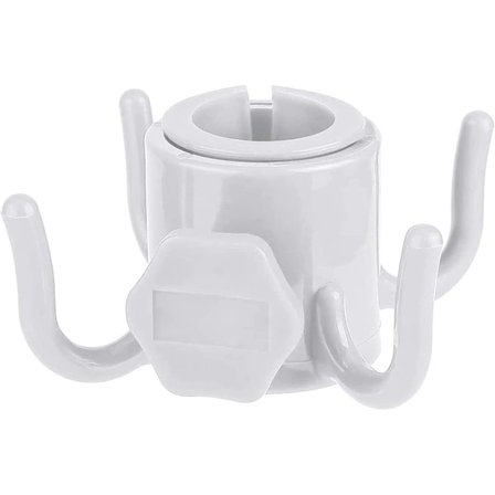 38mm - 4-tandet ophængskrog til parasol - Hvid - Holdbar behandling