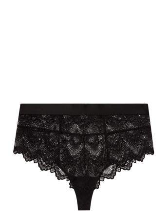 Saboteur Lace Highwaist String Stringit Alusvaatteet Black Understatement Underwear