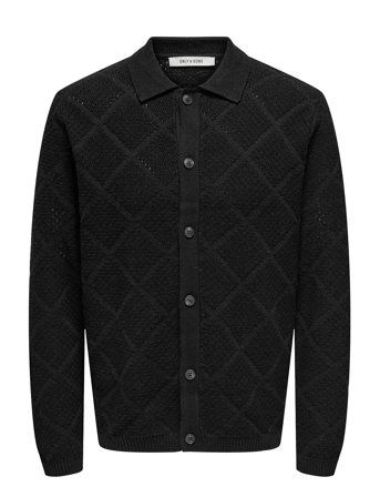 Onsmap Life Reg Cardigan Knit Black ONLY & SONS