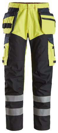 Snickers Workwear 6265 Arbetsbyxa varsel, gul/marinblå 150, Kläder