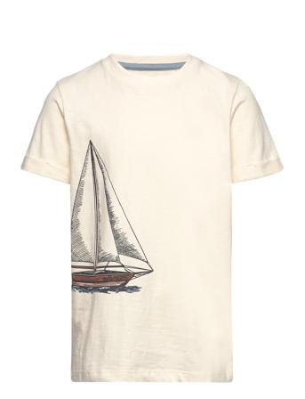 En Fant T-Shirt Ss Slub Kräm