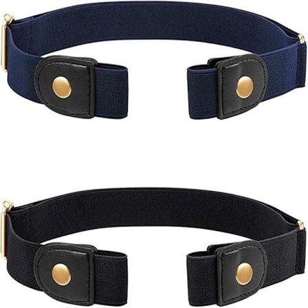 2 stk. justerbare spændeløse bælter usynlige elastiske bælter spændeløse bælter dame herre strækbælte til jeans