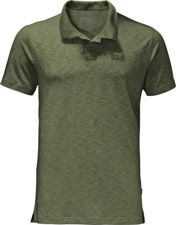 Jack Wolfskin Men's Travel Polo short-sleeved sweaters Green XL