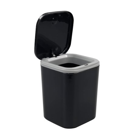 1 stk, Svart Liten Søppelbøtte i Plast, Mini Søppelbøtte for Skrivebord