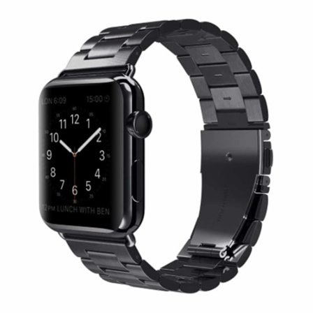 Apple Watch 42/44/45 1/2/3/4/5/6/7/SE Metal Black Watch Armbånd