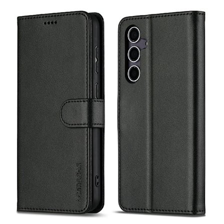 SKALO Samsung S25 FE LC.IMEEKE Premium PU-læder Flip Cover - Sort