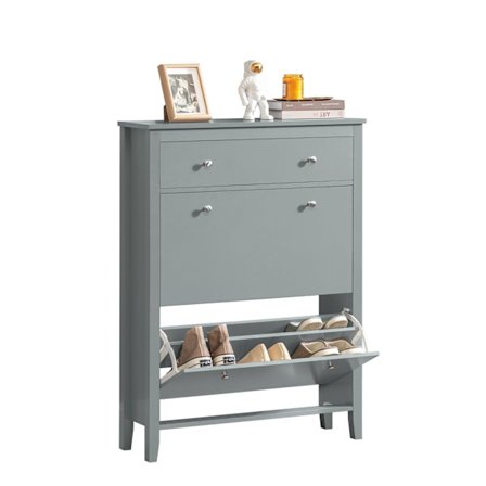 Rootz Skoskåp med 2 flikar - Skotips - Skobyrå - Rymlig förvaring - Reptålig - Dekorativ displayyta - 80cm x 108cm x 25cm