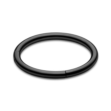 8 mm Black Titanium Piercing Ring for Men - Lip piercing jewellery