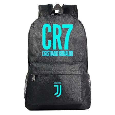 Blue Luminous Surrounding Football Ronaldo Tenårings skolesekk - Unisex Casual ryggsekk for menn og kvinner 10