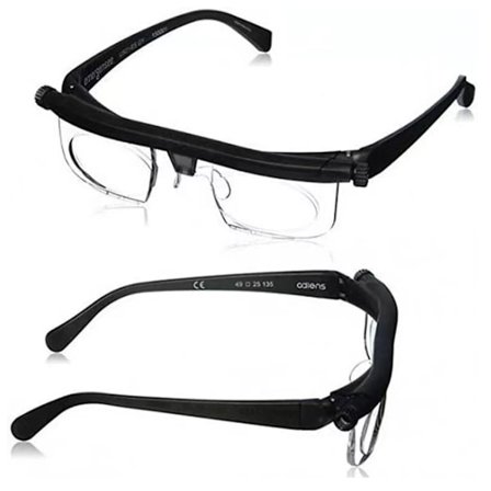 Briller med justerbar brennvidde