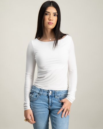 RYVLS L/S Boatneck Top Hvid Toppe/Bluser Pige - Kids Brand Store