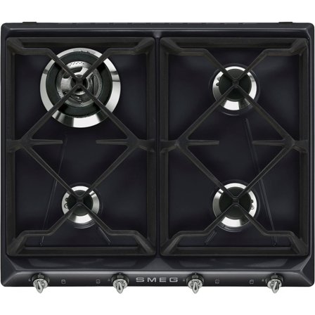 Smeg 59,5 cm Victoria Design Gaskogeplade, Sort | KitchenOne