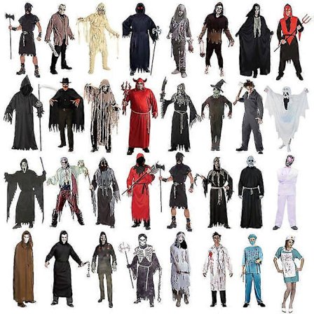 Halloween Cospaly Horror Kostyme Spøkelsesklær Voksen Kostyme Rekvisitter Bar Sceneopptreden Vampyr Zombie Kostyme