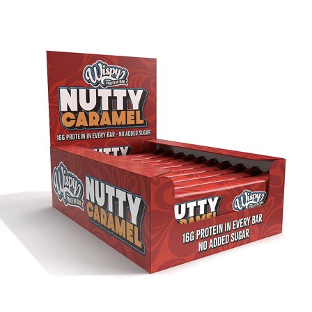 Wispy Nutrition Nutty Caramel 10 pak, Sport & Velvære, Protein & Energi, Energi- Og Proteinbarer