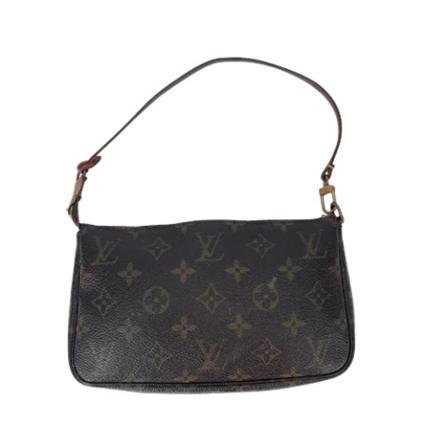 Louis Vuitton Vintage, Pre-owned Pochette Accessoires Monogram Bag Bruin, Dames, Maat:ONE Size,Canvas