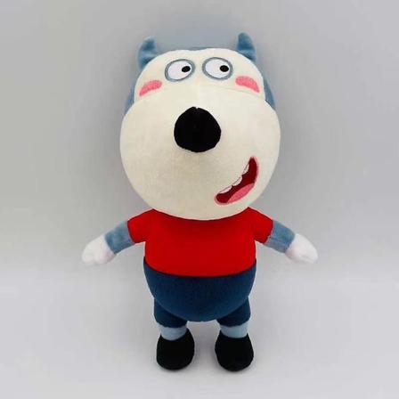 Plush Wolfoo og Lucy leketøy med tegneserie type myk holdbar langvarig søt