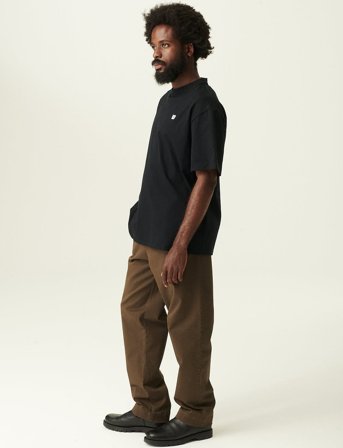 Rue de Tokyo Thomas Embroidery Patch Cotton Jersey - Black - S