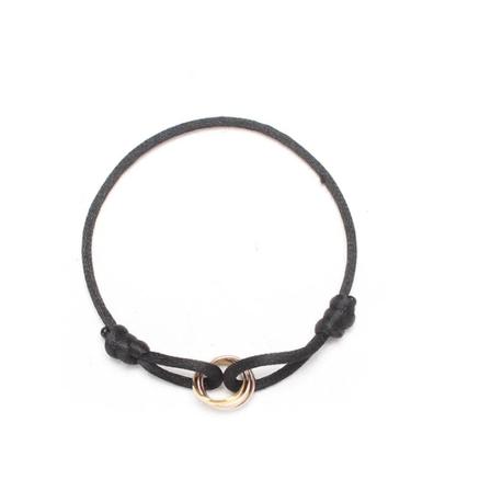 Cartier Vintage Bracelets Sort, Dame Vintage Smykker, Størrelse: ONE Size
