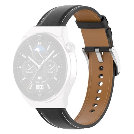 Samsung Galaxy Watch 5 / 5 Pro / Watch 4 klockarmband i äkta läder - Svart