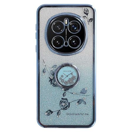 KADEM Honor Magic7 Pro 5G -kotelo, sormuspidike, TPU, kukkia, puhelinkuori, liukuväri, glitter