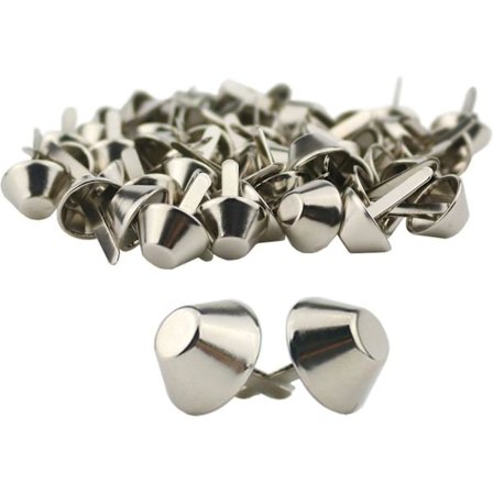 100 kpl 15 mm litteäpohjaiset niitit laukun jalat/hopeiset kartioniitit lompakon jalat naula N