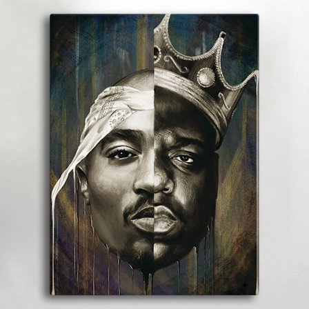 Lerretsbilde / Bilde - 2Pac/Biggie - 40x30 cm - Lerret