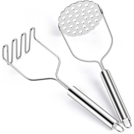 -Hierontamuusari - Perunamuusin puristin - Ruostumaton teräs - 2 kpl