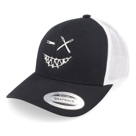 Iconic - Black - trucker - Cap - Crazy Smiley Retro 2 Tone Black/White Trucker - Hatstore