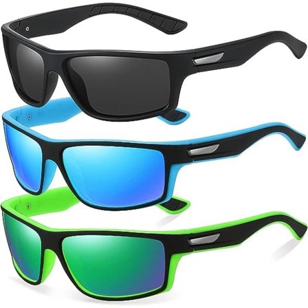 IC Solbriller Herr Polariserte Sports Solbriller 3-pakke Wrap Around