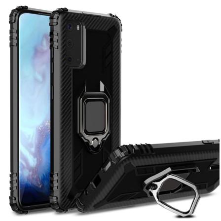 Samsung Galaxy S20 - Armour Ring Skal - Svart Black Svart